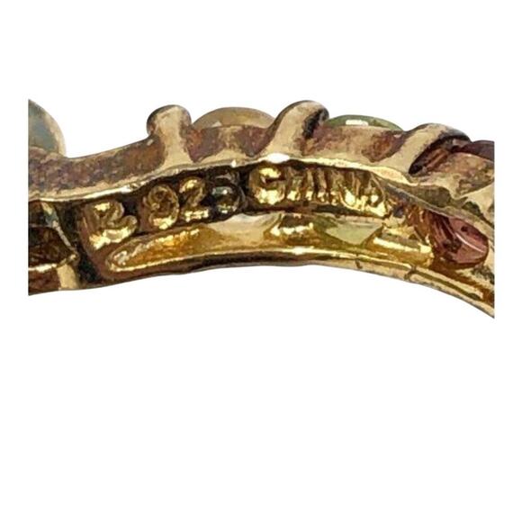 Ross-Simons 925 Rainbow Gemstone Hoop Earrings – Signed Sterling Jewelry - Picture 3 of 4